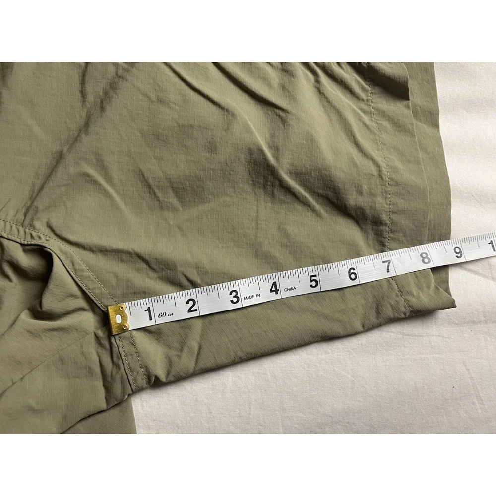 Eddie Bauer Mens Nylon Cargo Shorts XXL Khaki ‎ Green Outdoor Hiking  Belted